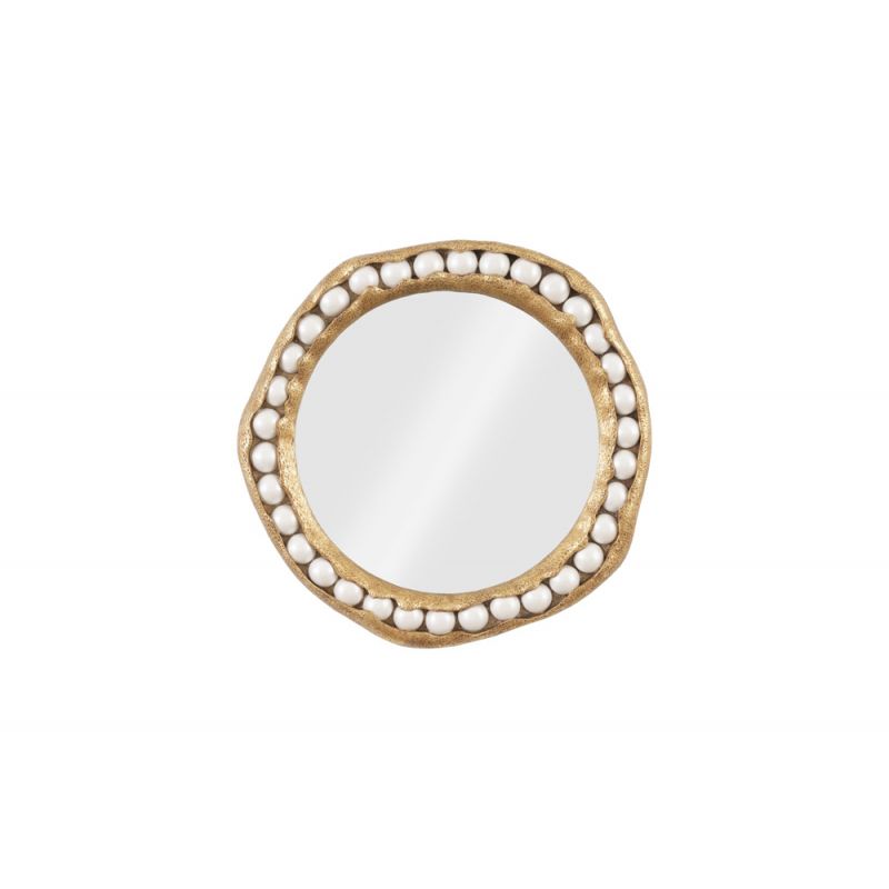 Phillips Collection - Pearl Mirror, Gold Leaf, Round - PH104148