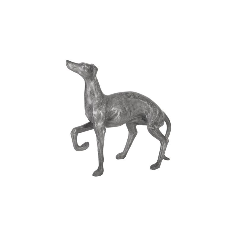 Phillips Collection - Prancing Dog Sculpture, Black/Silver, Aluminum - ID96064