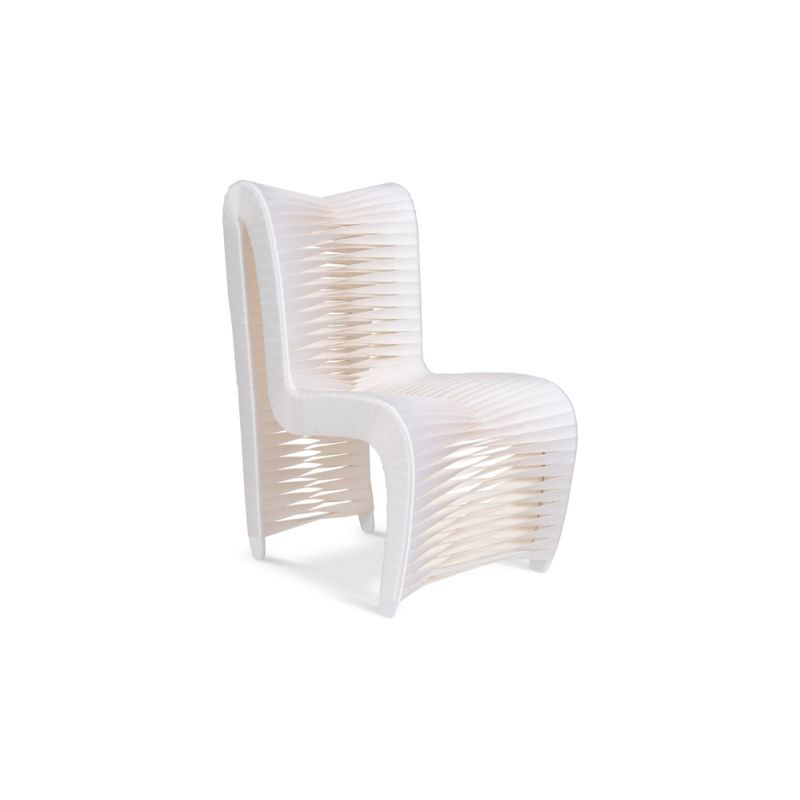 Phillips Collection - Seat Belt Dining Chair, High Back, White/Off-White - TH59174