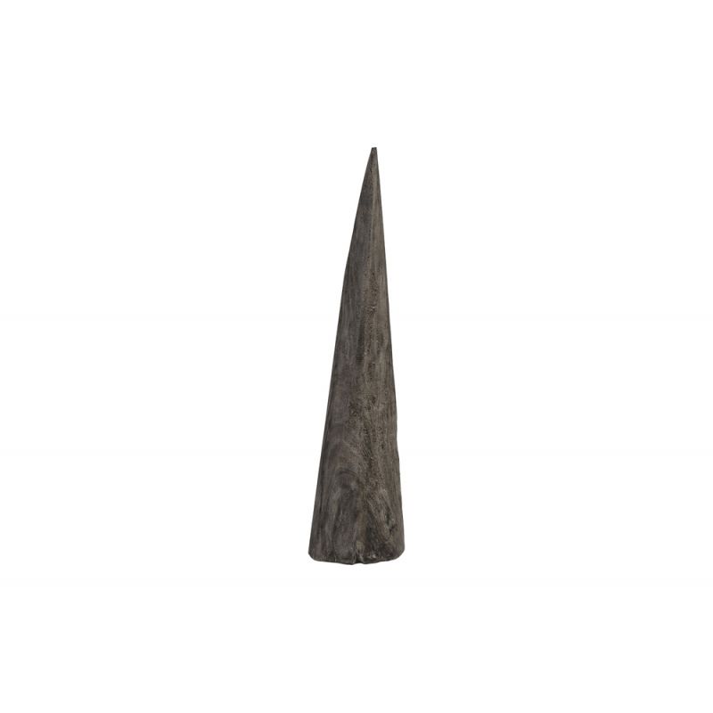 Phillips Collection - Shark Tooth Sculpture, Large, Gray Stone Finish - TH92144