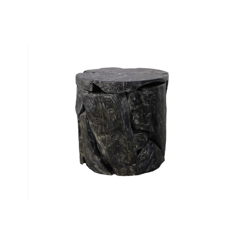 Phillips Collection - Side Table Black Wash, Round - ID85090