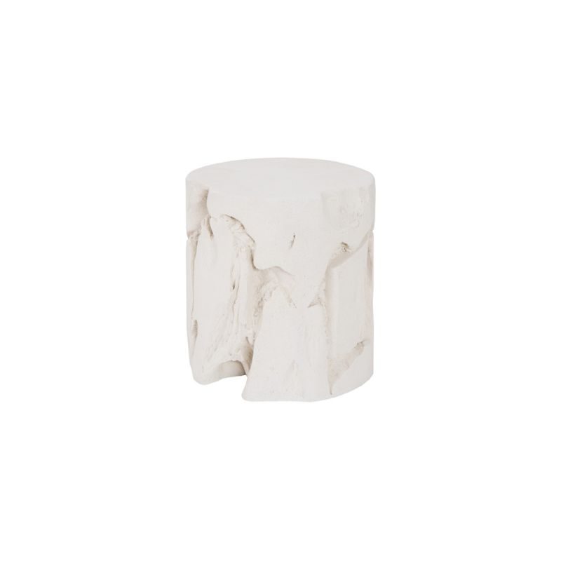 Phillips Collection - Slice Stool, Round, White Stone - PH104339
