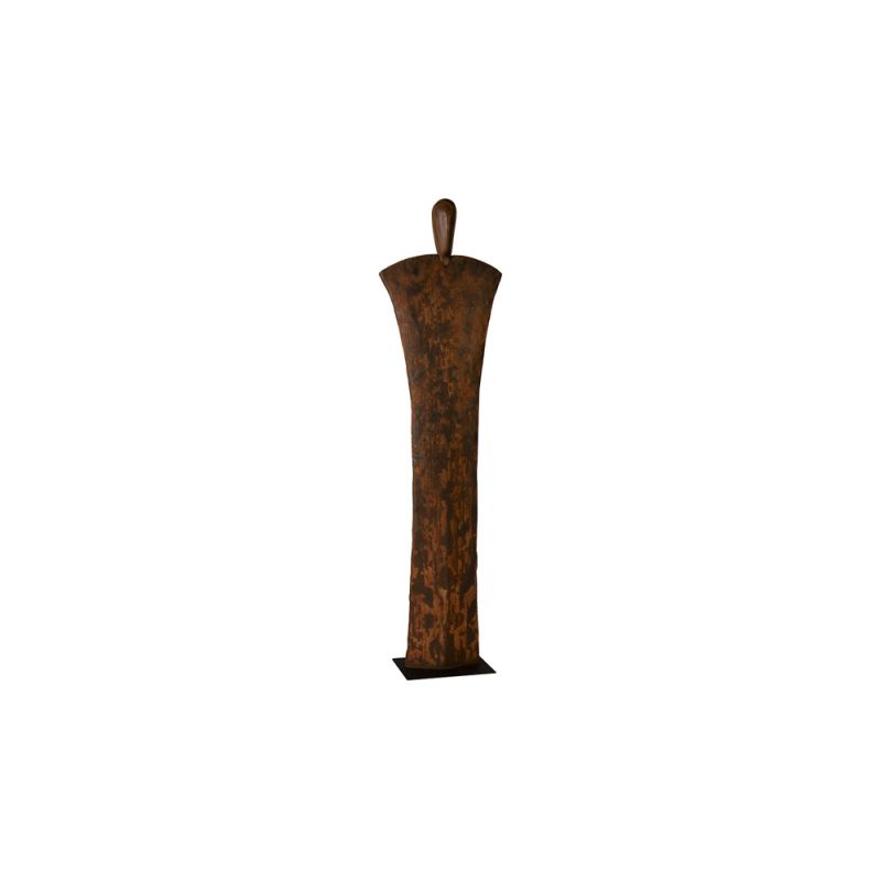 Phillips Collection - Standing Person on Base, Extra Large, Chamcha Wood, Iron - TH99490