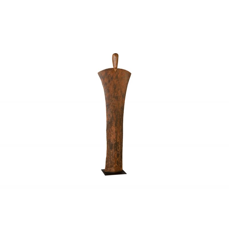 Phillips Collection - Standing Person on Base, Small, Chamcha Wood, Iron - TH99491