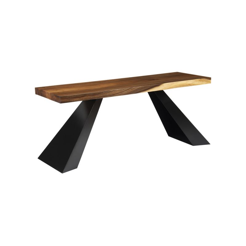 Phillips Collection - Tapered Wood Console, Black Metal Legs - TH103470