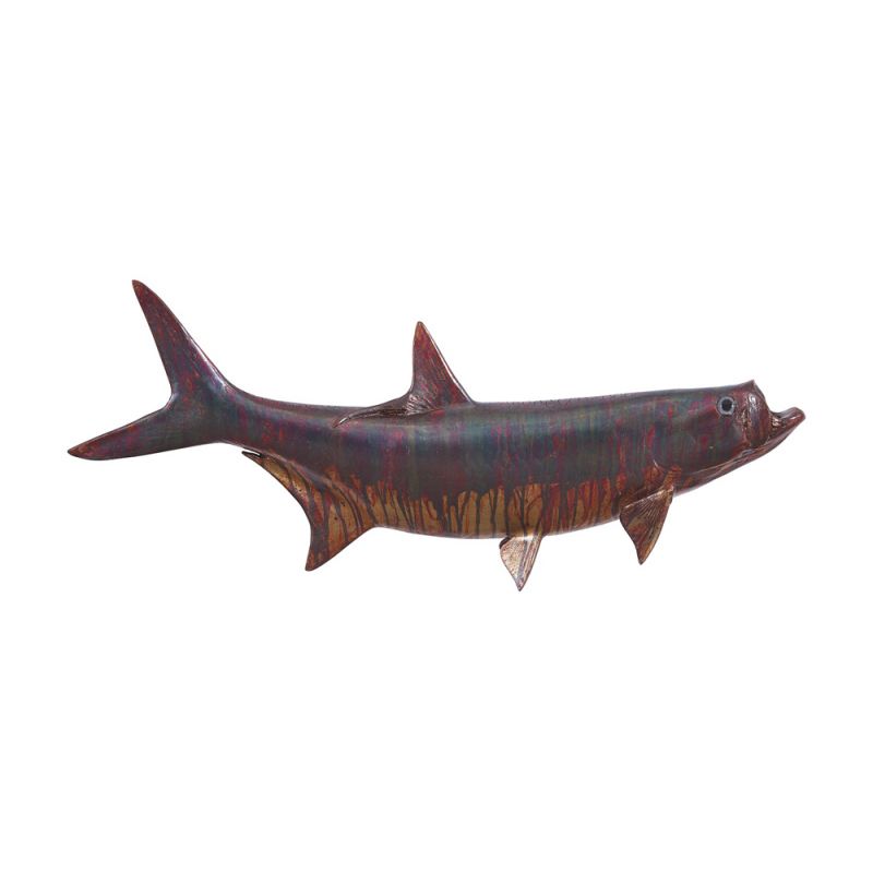 Phillips Collection - Tarpon Fish Wall Sculpture, Resin, Copper Patina Finish - PH100657