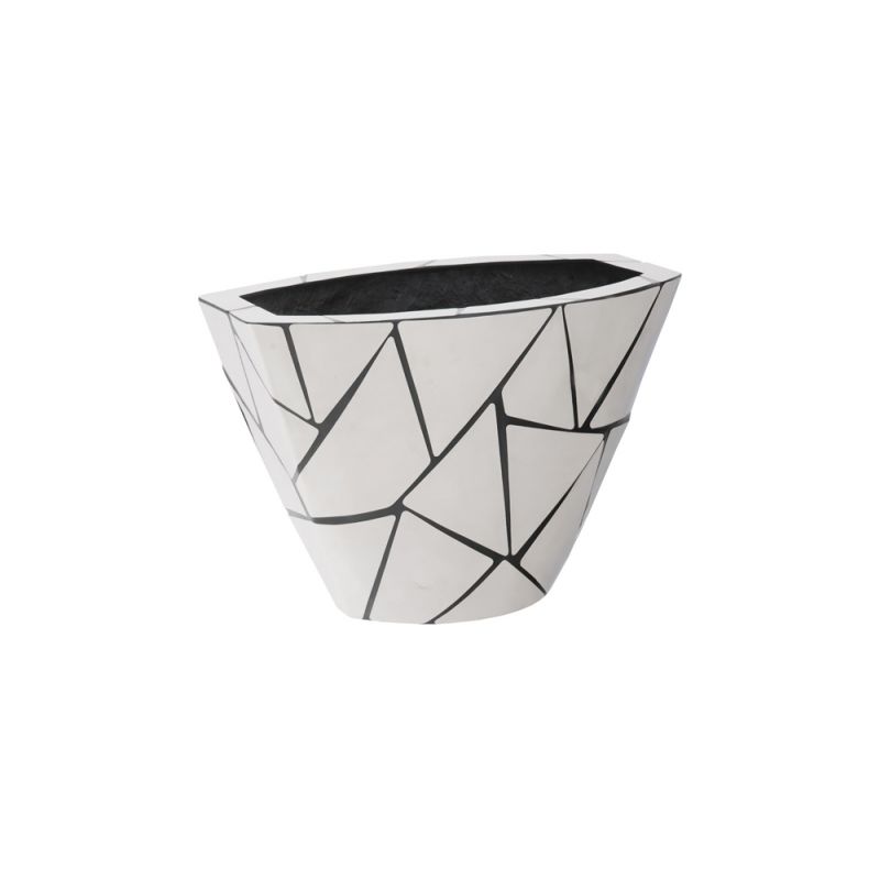 Phillips Collection - Triangle Crazy Cut Planter, Small, Stainless Steel - PH100870