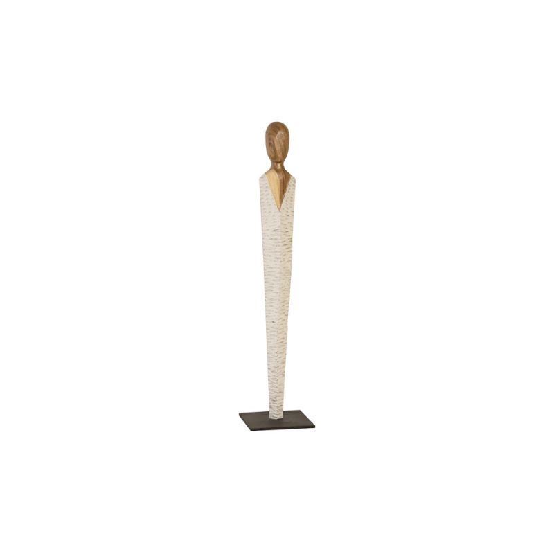 Phillips Collection - Vested Female Sculpture, Small, Chamcha, Natural, White, Gold - TH95605