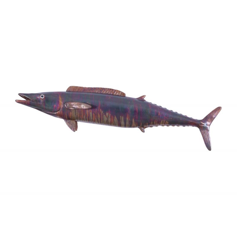Phillips Collection - Wahoo Fish Wall Sculpture, Resin, Copper Patina Finish - PH100655