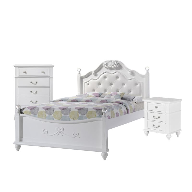 Picket House Furnishings - Annie Full Platform 3PC Bedroom Set w/ Storage Trundle - AN700FT3PC