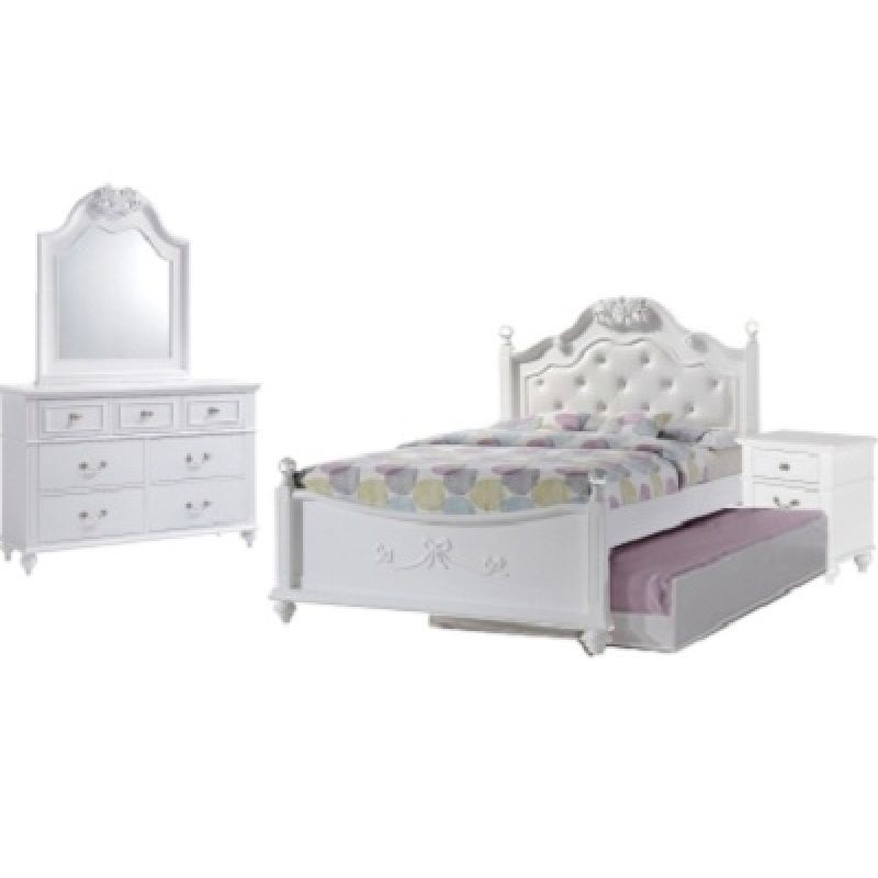 Picket House Furnishings - Annie Full Platform 4PC Bedroom Set w/ Storage Trundle - AN700FT4PC