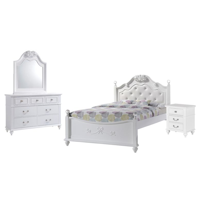Picket House Furnishings - Annie Full Platform 4PC Bedroom Set - AN700F4PC