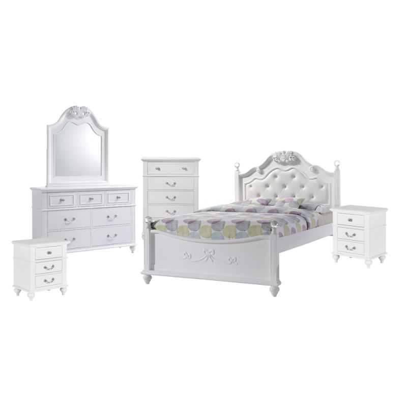 Picket House Furnishings - Annie Full Platform 6PC Bedroom Set - AN700F6PC