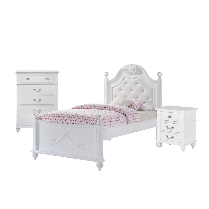 Picket House Furnishings - Annie Twin Platform 3PC Bedroom Set - AN700T3PC