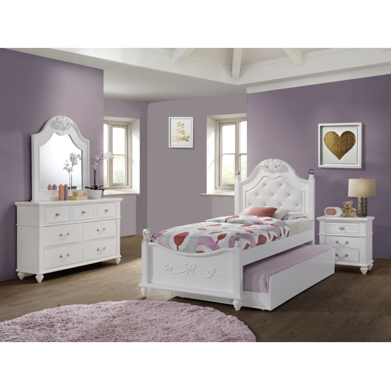 Picket House Furnishings - Annie Twin Platform 4PC Bedroom Set w/ Storage Trundle - AN700TT4PC