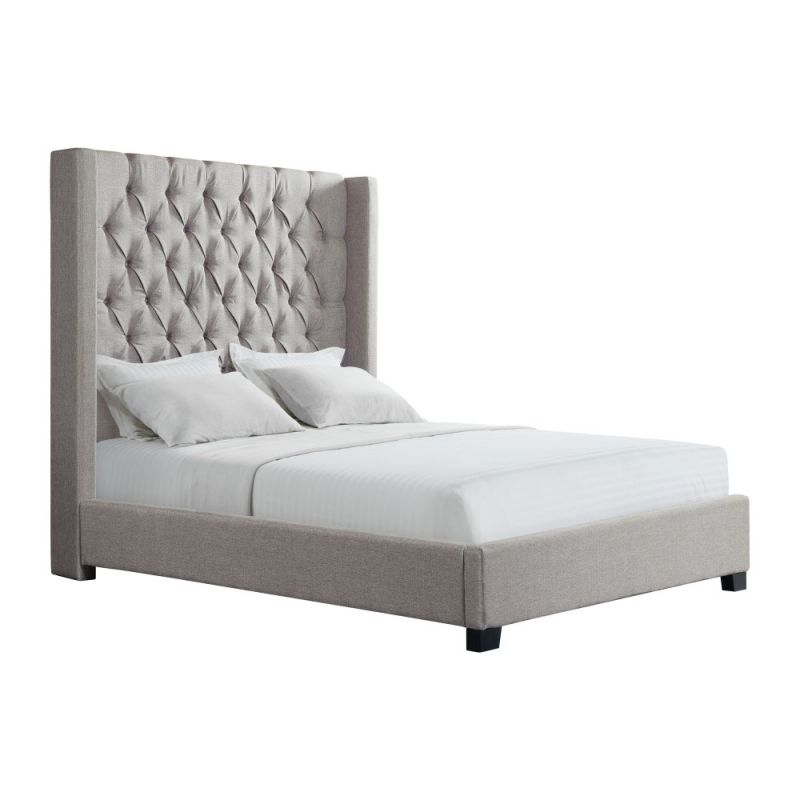 Picket House Furnishings - Arden Queen Tufted Upholstered Bed in Grey - UMW092QB