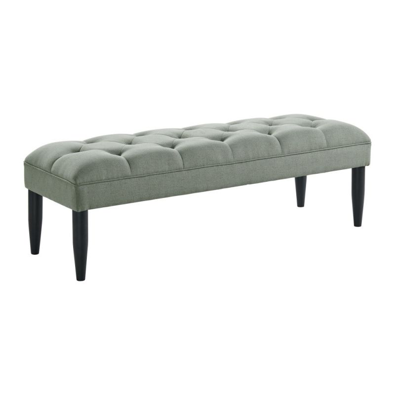 Picket House Furnishings - Aris Tufted Upholstered Bench in Charcoal - UDG3302BNE