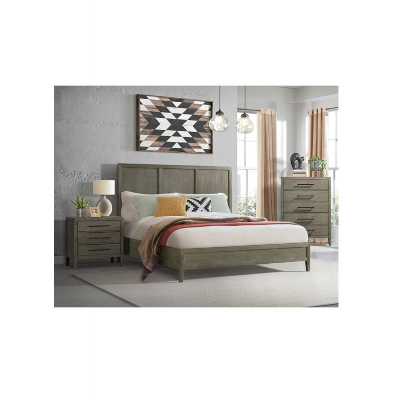 Picket House Furnishings - Armes Queen with Low Footboard 3PC Bedroom Set in Grey - B-3690-3-QB1-3PC