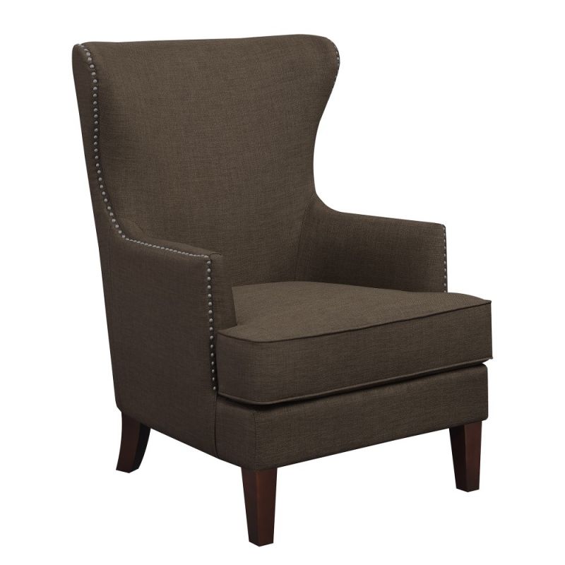 Picket House Furnishings - Avery Accent Arm Chair in Chocolate - UCY081102E