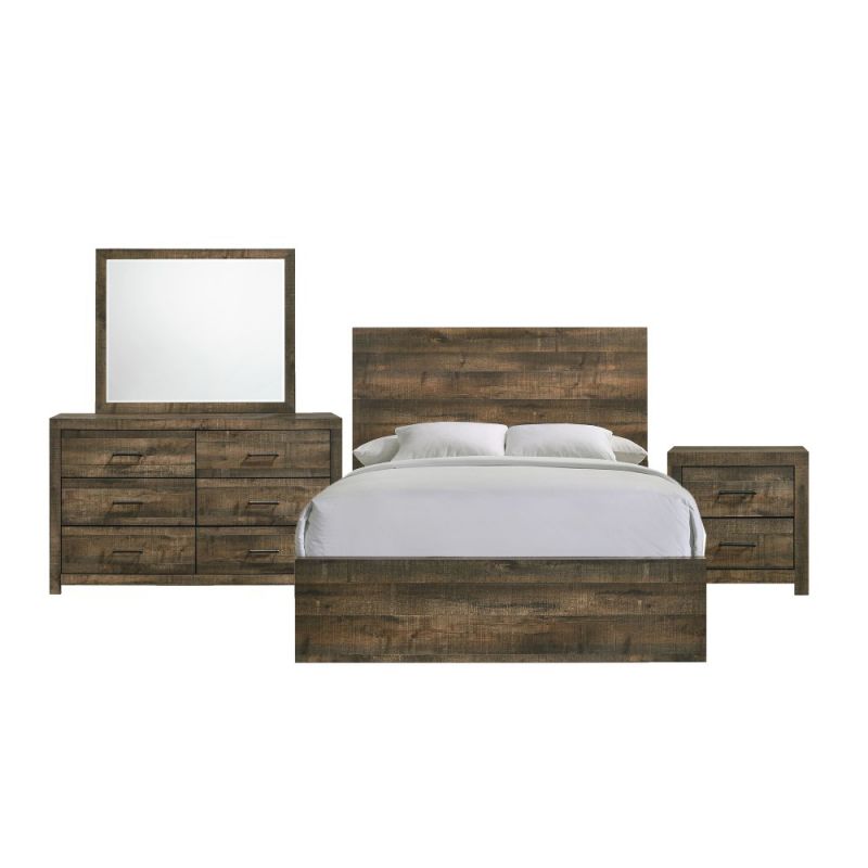 Picket House Furnishings - Beckett King Panel 4PC Bedroom Set - BY500KB4PC