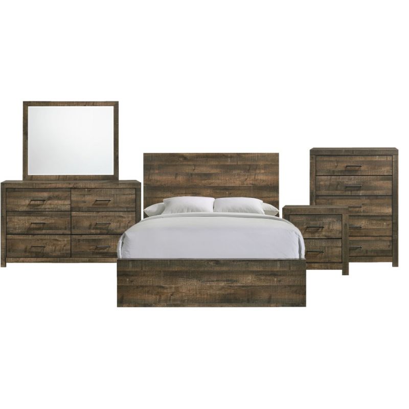 Picket House Furnishings - Beckett King Panel 5PC Bedroom Set - BY500KB5PC