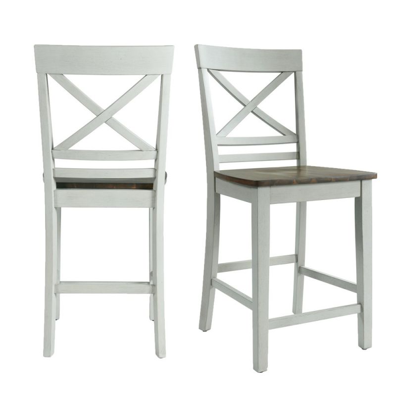 Picket House Furnishings - Bedford Counter Height Side Chair in Natural (Set of 2) - DEP400CSC