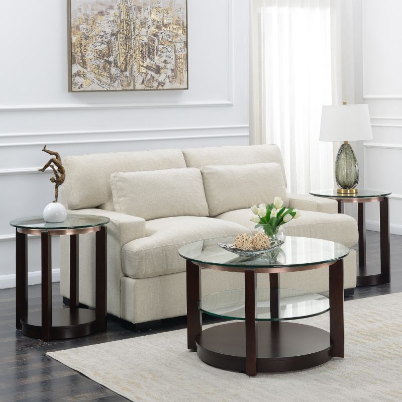 Picket House Furnishings - Benton 3Pc Occasional Table Set Coffee Table And Two End Tables in Espresso - CEL1003PC