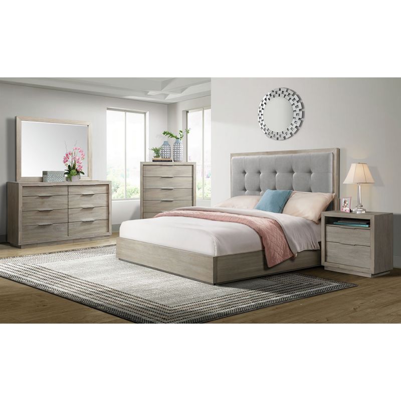 Picket House Furnishings - Cadia King 5PC Bedroom Set in Grey - B-3430-5-KB-5PC