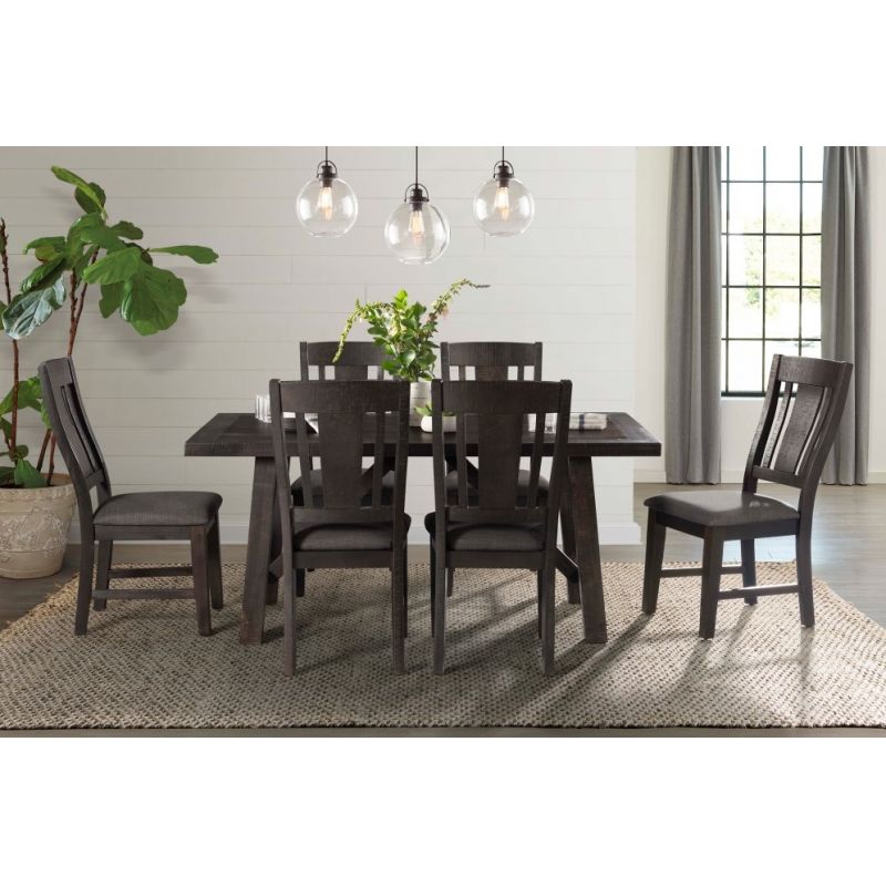 Picket House Furnishings - Carter 7Pc Dining Set in Dark Gray - DCS1007PC