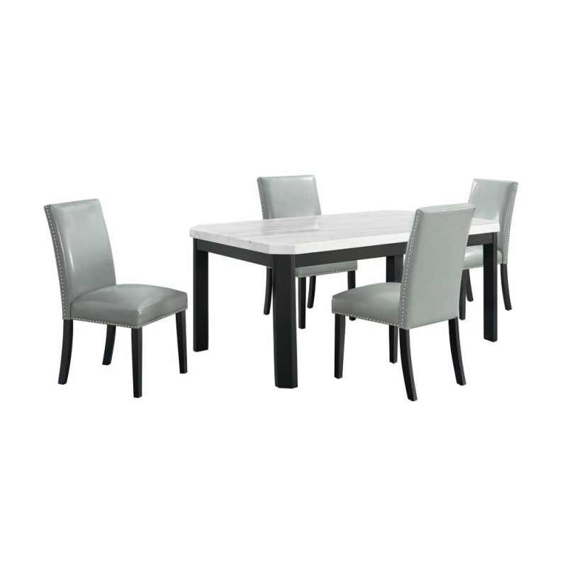 Picket House Furnishings - Celine 5PC Rectangular Dining Set-Table & Four Grey Side Chairs - CFC700RGY5PC