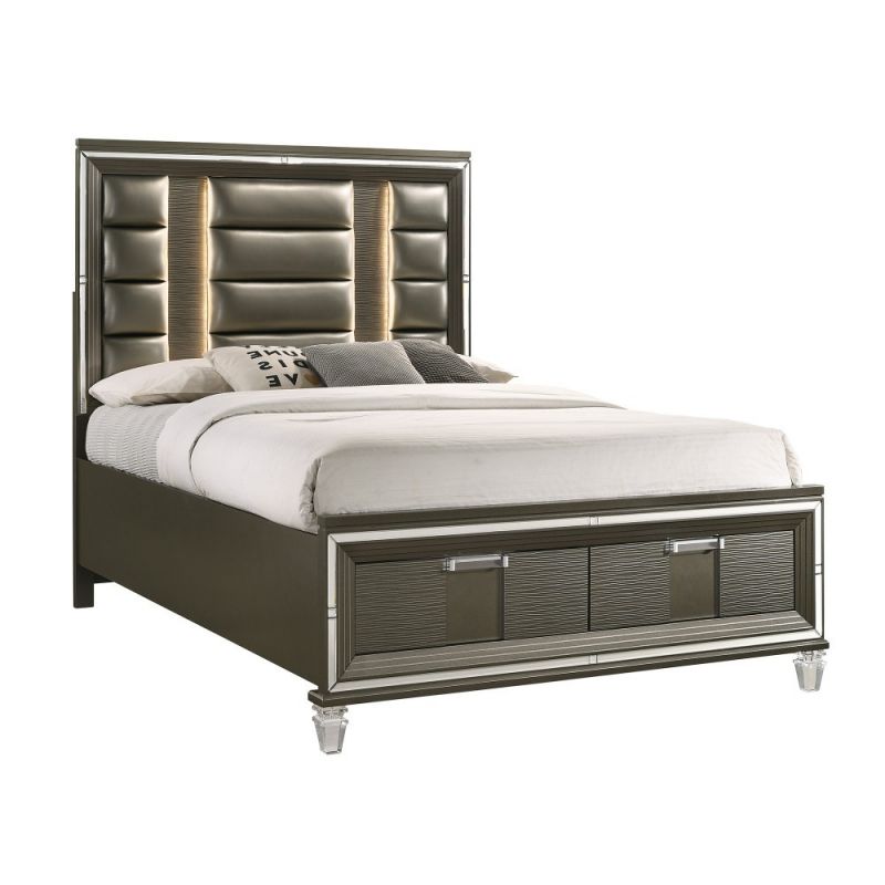 Picket House Furnishings - Charlotte 2 Drawer Queen Storage Bed in Copper - TN600QB
