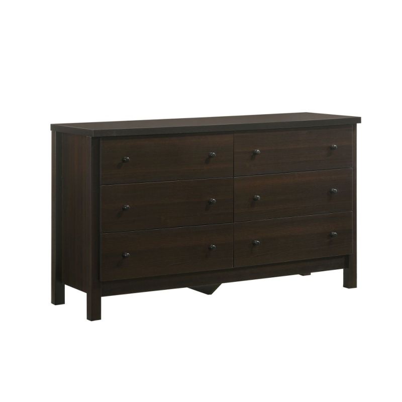 Picket House Furnishings - Cian 6-Drawer Dresser in Espresso - B-10255-DRE