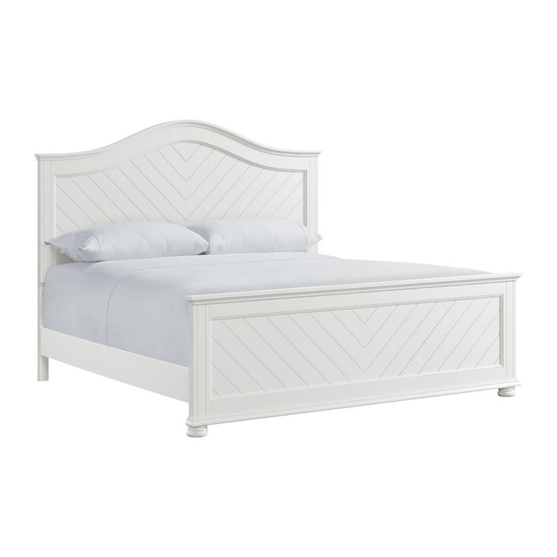 Picket House Furnishings - Conaughey King Panel Bed in White - B-9340-7-KB