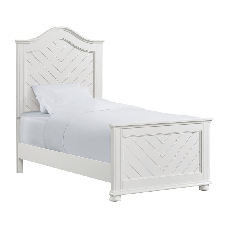 Picket House Furnishings - Conaughey Twin Panel Bed in White - B-9340-7-TB