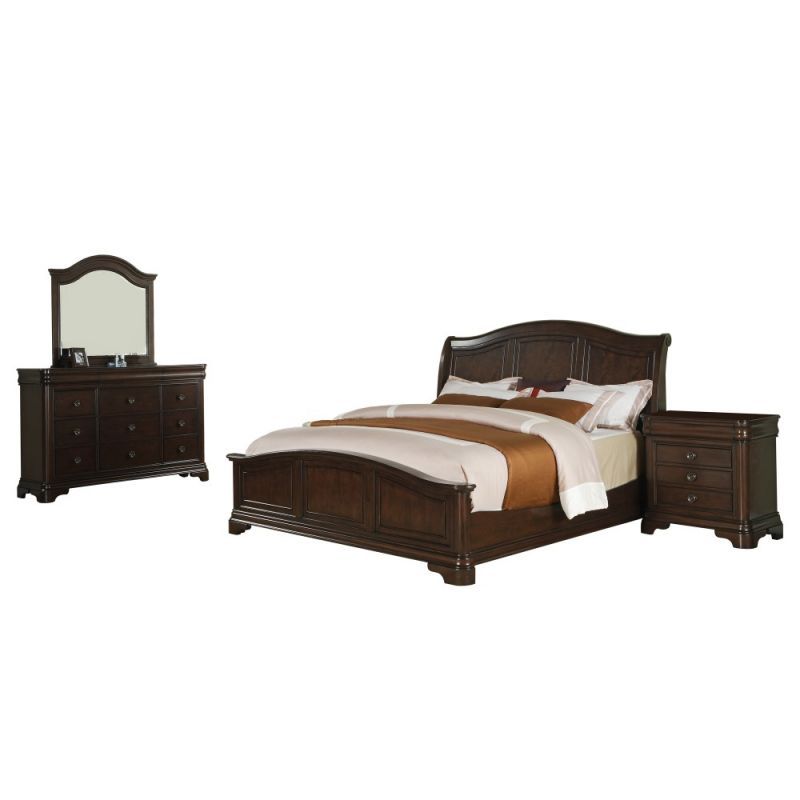Picket House Furnishings - Conley Cherry Queen Panel 4PC Bedroom Set - CM750QB4PC