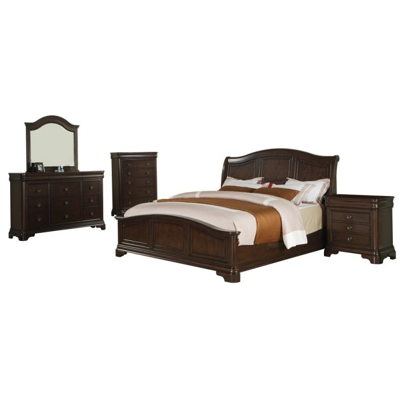Picket House Furnishings - Conley Cherry Queen Panel 5PC Bedroom Set - CM750QB5PC