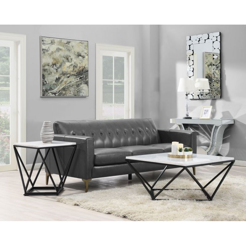 Picket House Furnishings - Conner 2Pc Occasional Table Set Coffee Table And End Table in Black - CRK1002PC