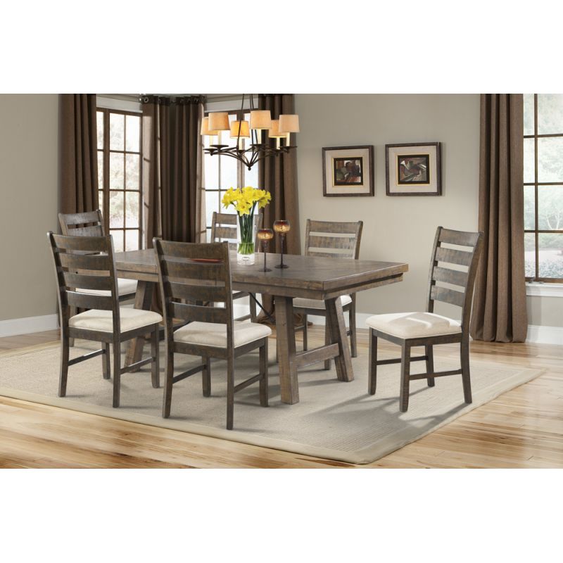 Picket House Furnishings - Dex 7PC Dining Set- Table, 6 Ladder Side Chairs - DJX1507PC
