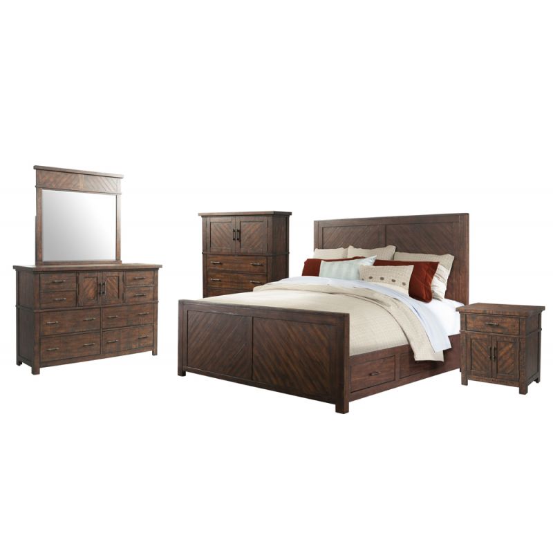 Picket House Furnishings - Dex King Platform Storage 5PC Bedroom Set - JX600KB5PC