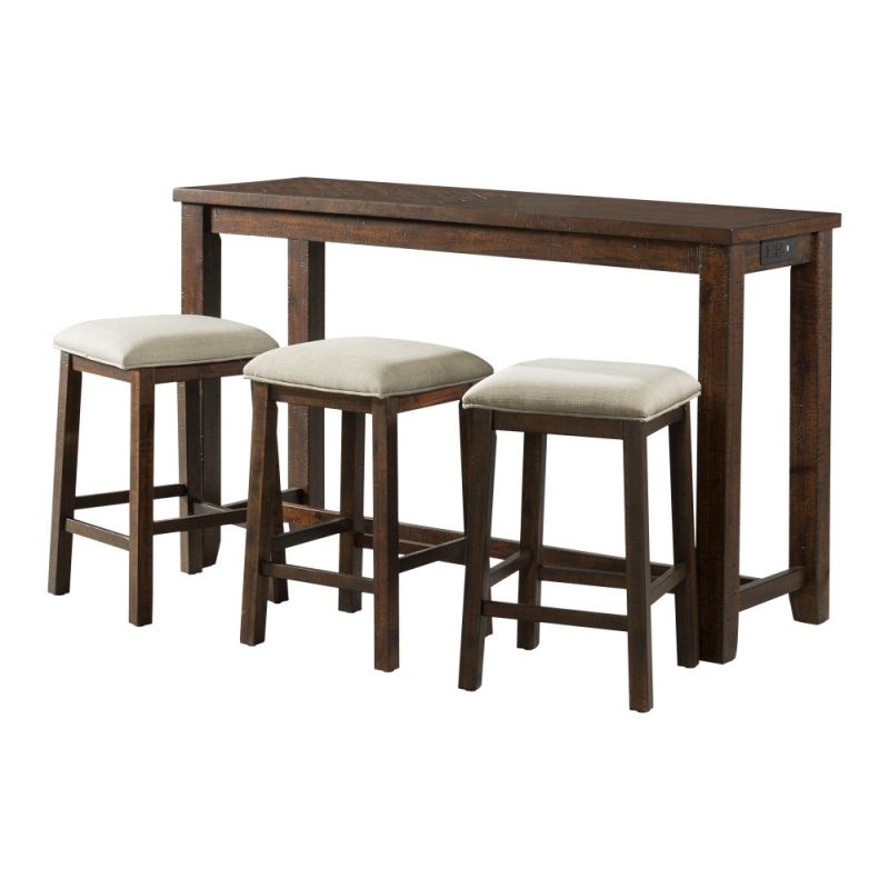 Picket House Furnishings - Dex Multipurpose Bar Table Set in Dark Walnut - TJX100BTSPE