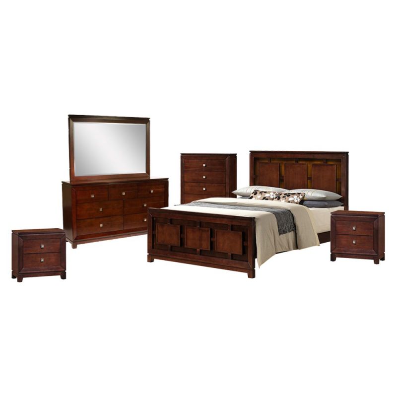 Picket House Furnishings - Easton King Panel 6PC Bedroom Set - LN600KB6PC