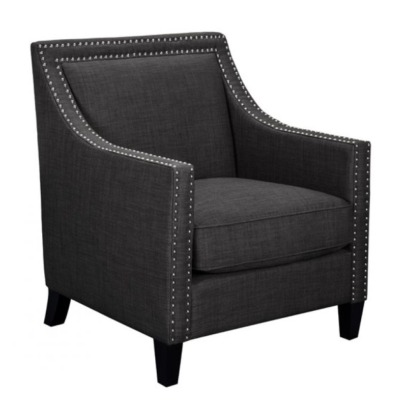 Picket House Furnishings - Emery Chair & Ottoman in Charcoal - UER0902PC
