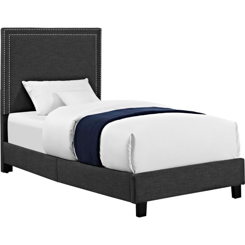 Picket House Furnishings - Emery Upholstered Twin Platform Bed - UMY090TB