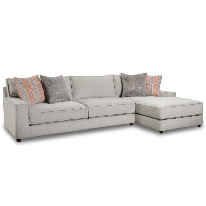 Picket House Furnishings - Evelyn 2PC Sectional in Candor Ash with 4 Pillows - U.572T.4290.RFC2PC