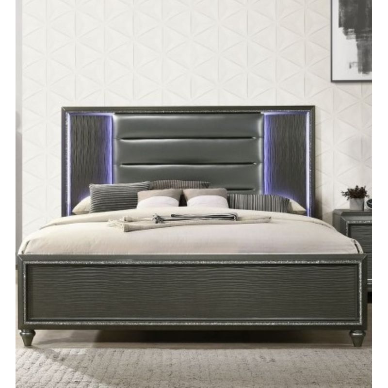 Picket House Furnishings - Faris King Panel Bed in Black - MN600KB