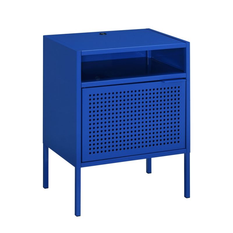 Picket House Furnishings - Gemma Nightstand with USB Port in Blue - CEB200NSE