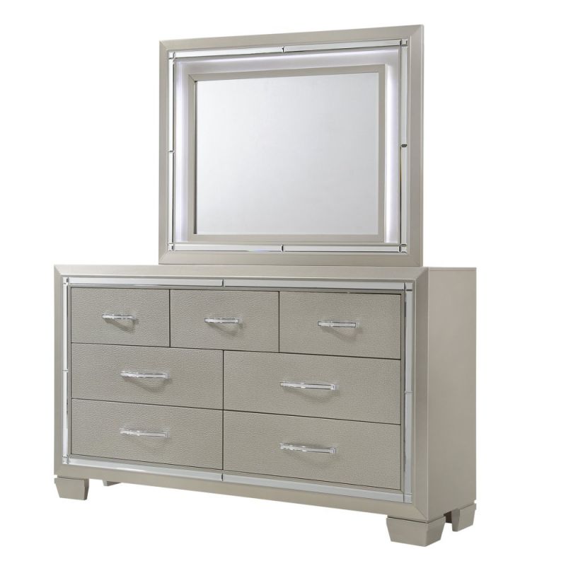 Picket House Furnishings - Glamour Dresser & Mirror Set - LT100DRMR