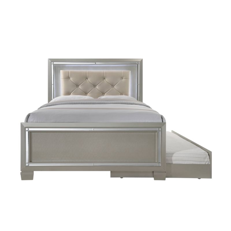 Picket House Furnishings - Glamour Youth Full Platform Bed w/ Trundle - LT111FTB