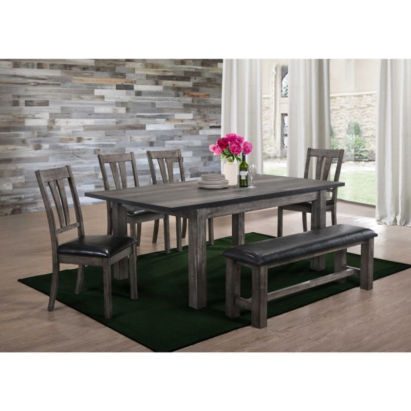 Picket House Furnishings - Grayson Dining with Padded Seats 6PC Set - DNH100CP6PC