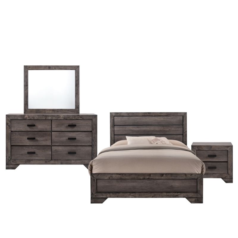 Picket House Furnishings - Grayson King Panel 4PC Bedroom Set - NH100KB4PC